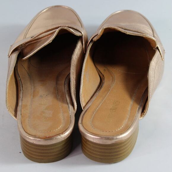 Catherine's penny loafer mules metallic rose gold size 10 wide width - Picture 4 of 6